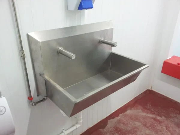 Stainless steel washroom sink